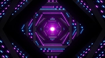Shining neon led lights geometric visual art