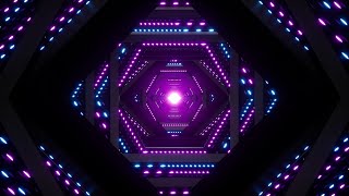 Shining neon led lights geometric visual art