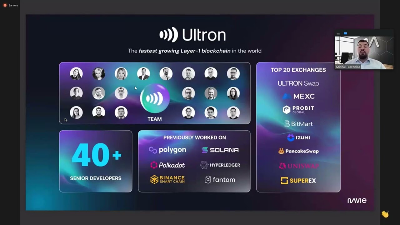 Блокчейн Ultron & MaVie. Официальная презентация от 27. 09. 2023.