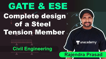 Complete design of a Steel Tension Member | Civil | GATE & ESE | Rajendra Prasad