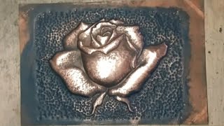 How to make the rose on copper board