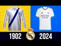 جميع قمصان ريال مدريد الأساسية من 1902 إلى 2024 
