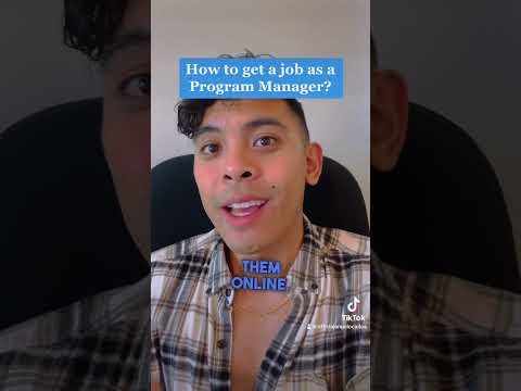 How To Get A Job As A Program Manager