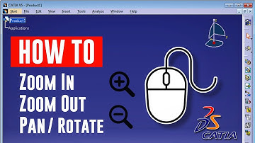 How to zoom in zoom out pan and rotate a part in catia V5 | catia basics for beginners