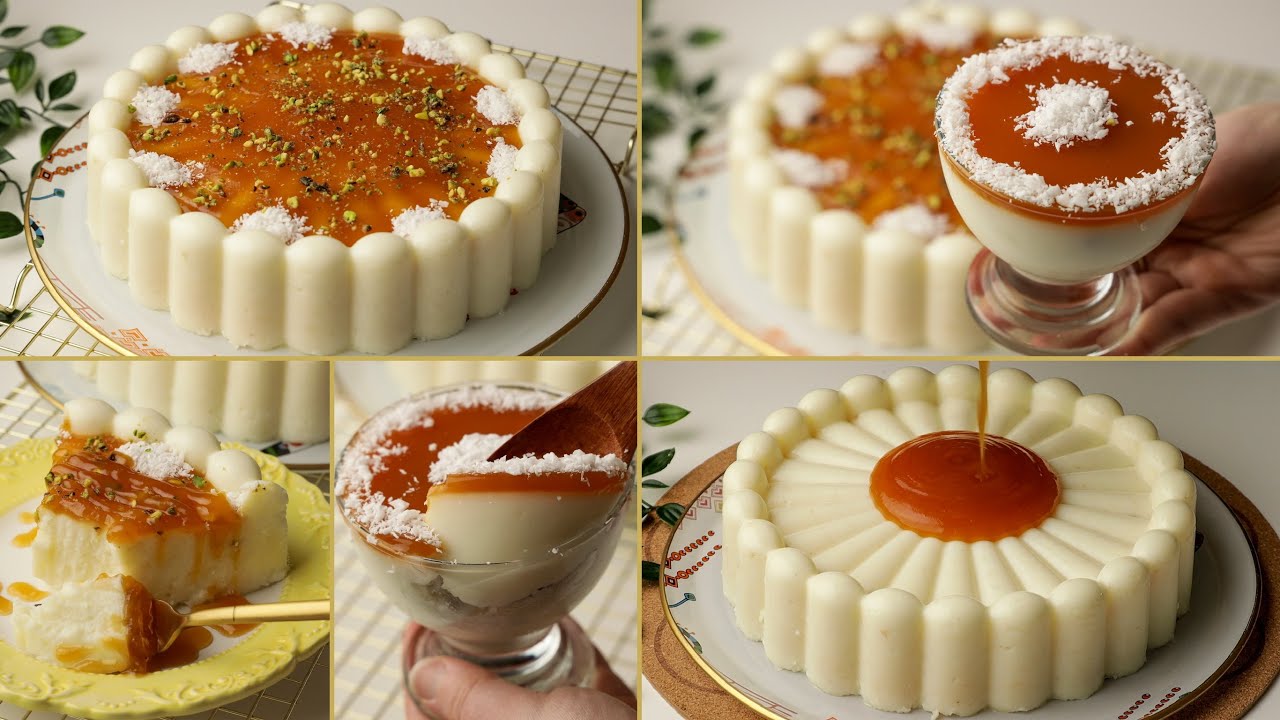 بالنشا والحليب بدون فرن وبيض حضري أفخم حلى بارد ب 5دقايق الطعم حرفياً فخامة