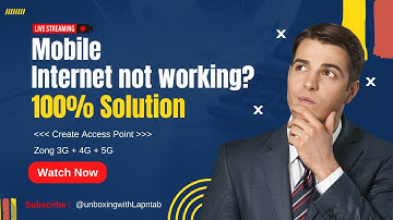 Mobile Internet Data not working - Zong Data setting for mobiles