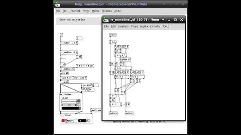 PDida (Pure Data) help patch: Melody Generation - mmeline