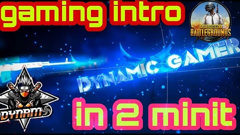 How To Make own gaming logo like dynamo,sc0ut,mortal|PUBG intro