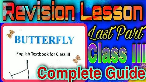 Class 3 Butterfly Revision lesson Activity 16 to end তৃতীয় শ্রেণির বাটারফ্লাই বই #educationplanetsm
