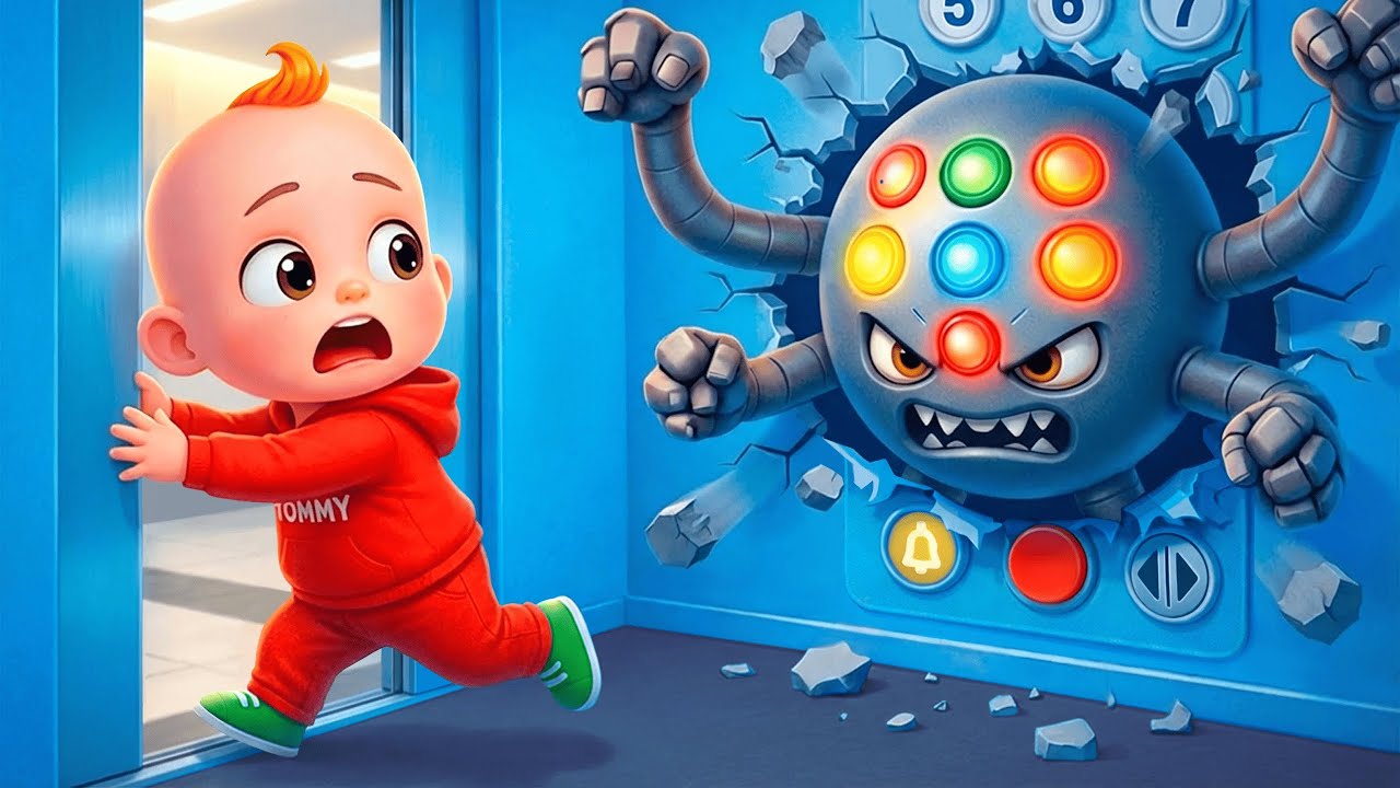 Spooky Elevator Monster 👻 Don’t Be Scared! Funny Kids Cartoons & Nursery Rhymes