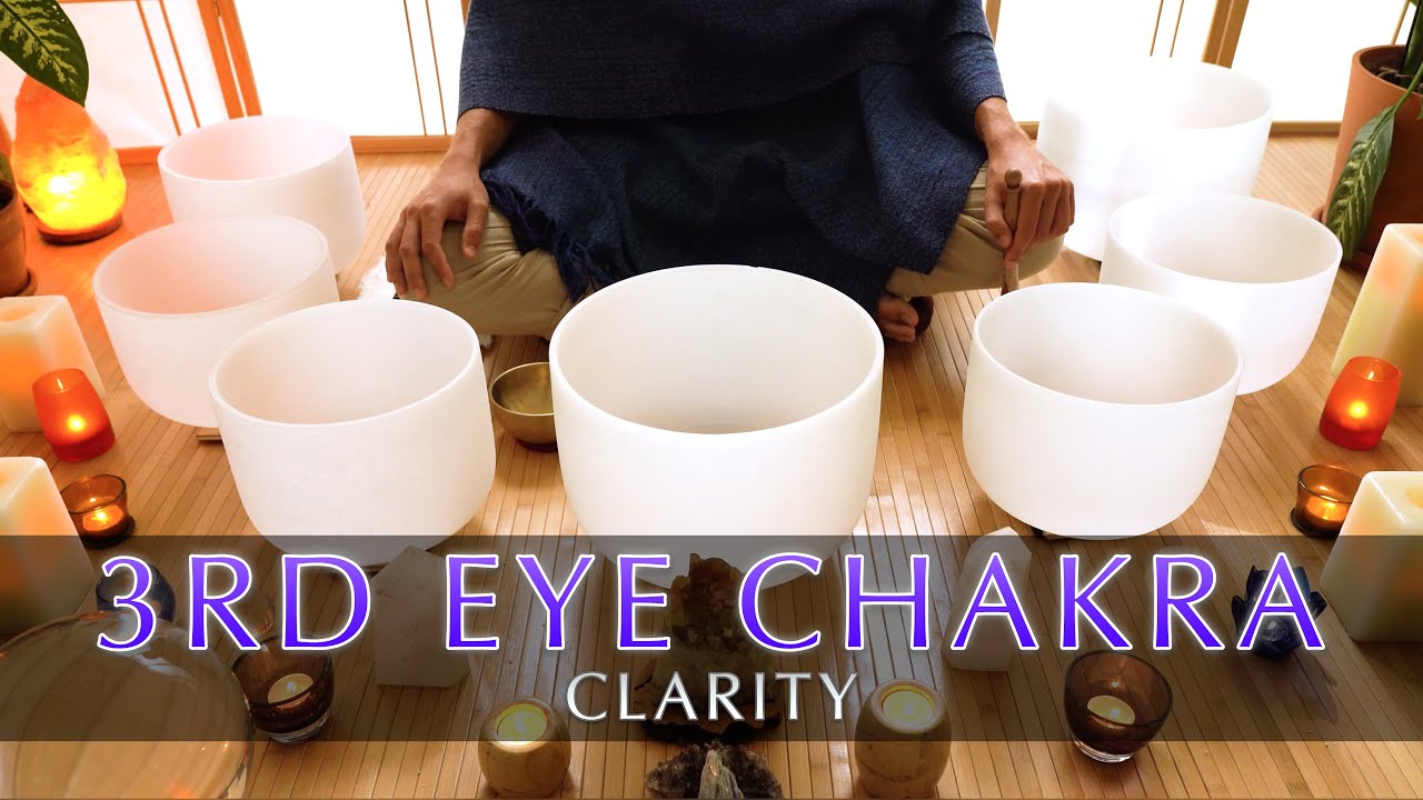 Third Eye Chakra Sound Bath | 432Hz | Crystal Singing Bowl Meditation ...