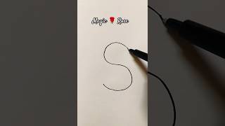 Letter S to Rose 🌹 drawing easy #shortsviral #art #trending #ytshorts