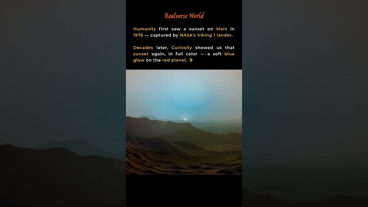 A Blue Sunset on Mars — Captured by NASA’s Curiosity Rover 🌅 