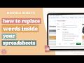 How to Replace Words in Google Sheets (Find &amp; Replace Made Easy)