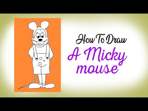 കുട്ടികൾക്കായി 'മിക്കി മൗസ് ' നെ വരക്കാം | HOW TO DRAW MICKEY MOUSE | HOTNSOUR KIDS