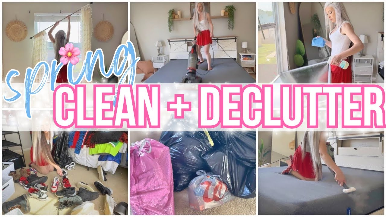 *NEW* EXTREME SPRING CLEAN, DECLUTTER + ORGANIZE PART 6 // BEDROOMS DEEP CLEAN + CLOSET DECLUTTER