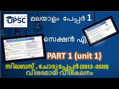 detailed syllabus of paper 1,section A,unit 1 in malayalam optional|for UPSC aspirants/