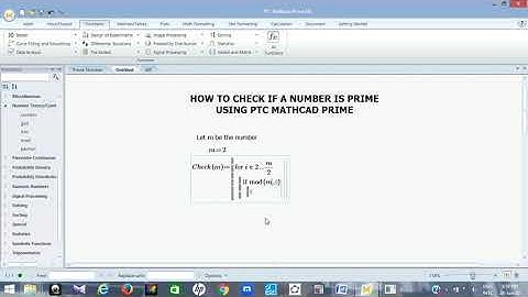 How to check if a number is Prime using PTC Mathcad Prime
