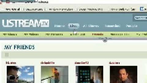 Ustream Tutorial: Setting up Friends