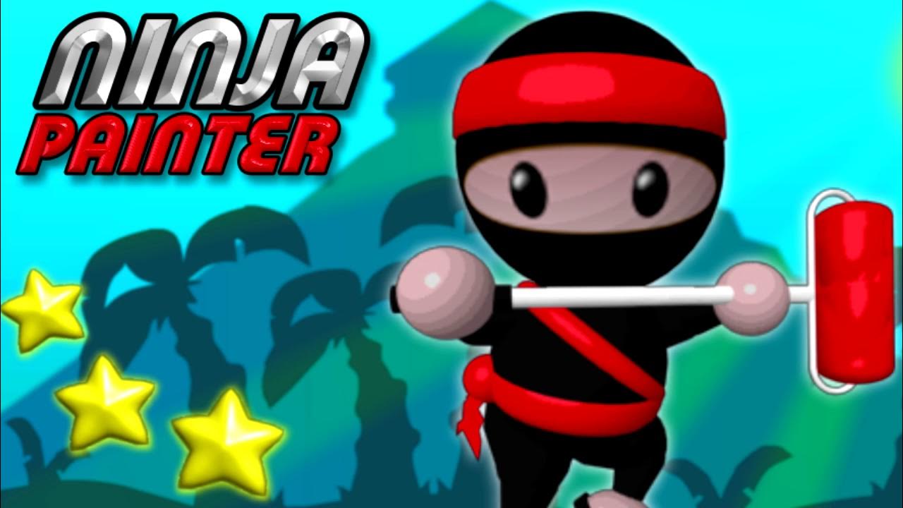 Игры шарик ниндзя. Ниндзя маляр. Ninja Painter. Ниндзя из игры шарик. Ниндзя художник играть.