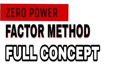 Zero power factor method or portier method !!!!