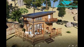 24' × 14' /7m × 4m Modern Loft-Style Wooden House at the Edge of the Forest