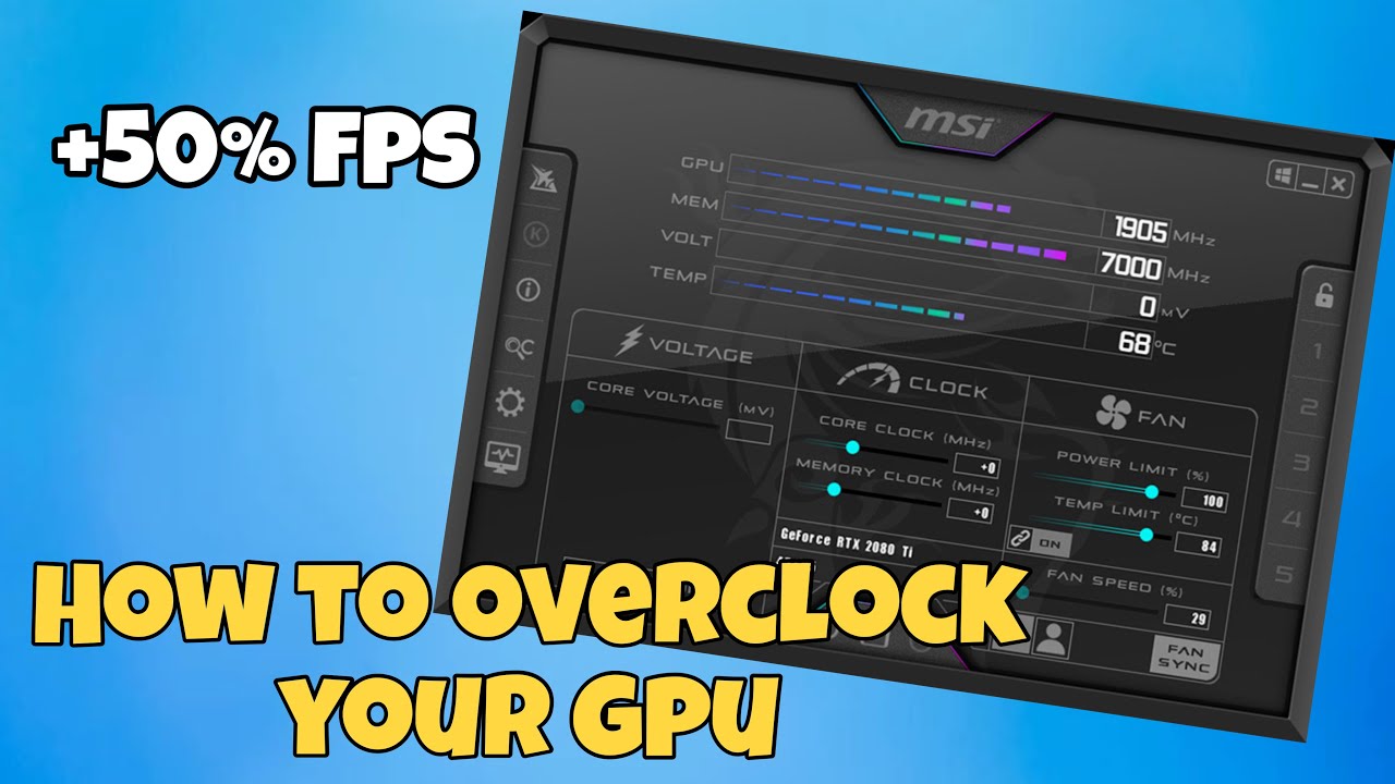 How to OVERCLOCK your GPU by MSI afterburner - YouTube