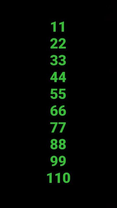 Download lagu 11 22 33 44 55 66 77 88 99 110