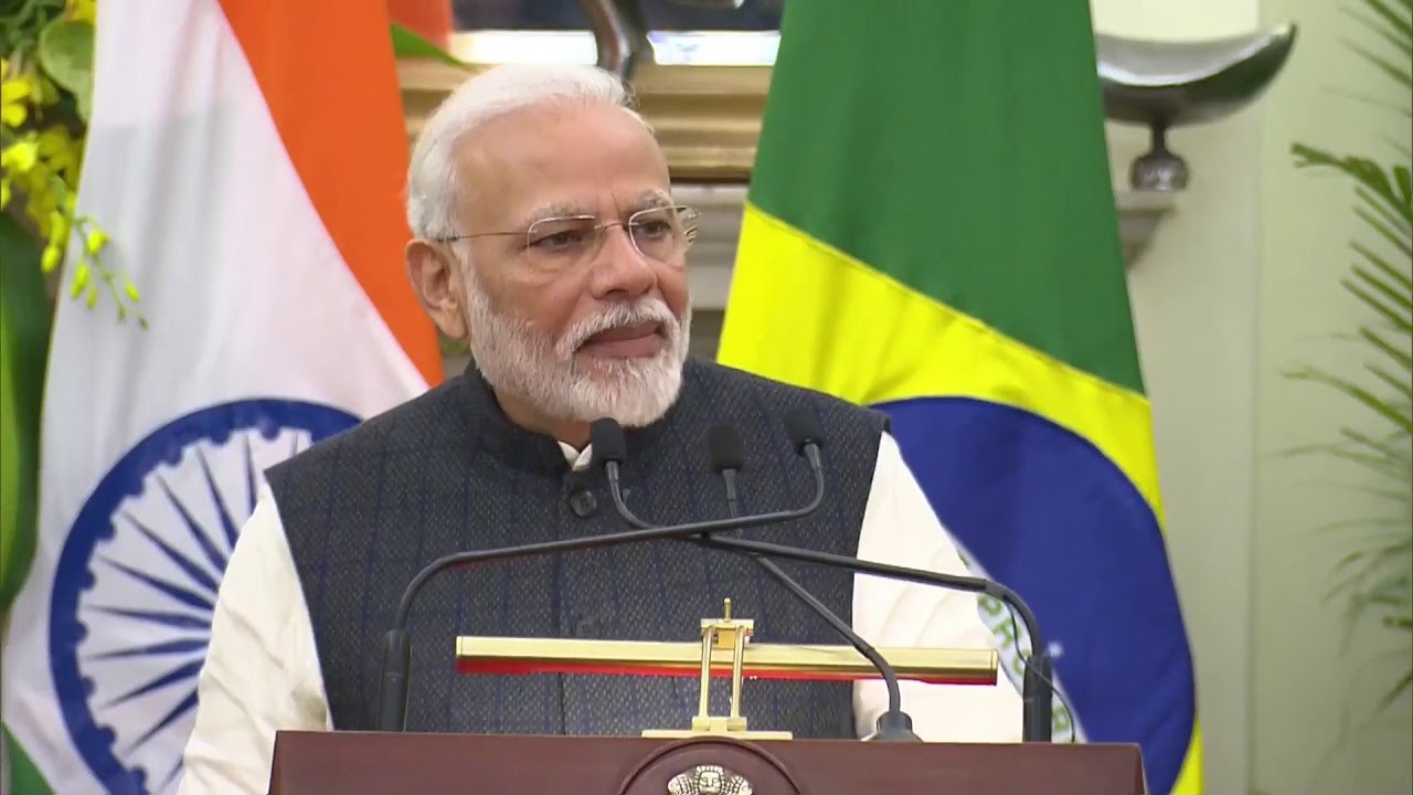 PM Modi and Brazil President Bolsonaro joint press meet in New Delhi ...