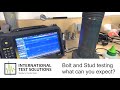 Bolt and stud testing using ultrasonic phased array