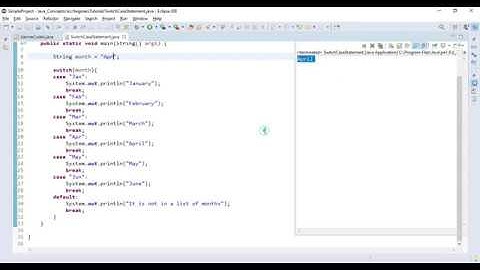 Java Tutorial | 10 | switch case statement in java |
