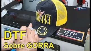 Estampado de  GORRA usando la técnica DTF