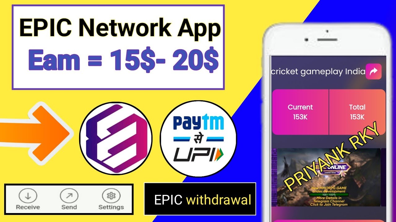 New Airdrop Today | 25$- 50$ Instant Withdraw Airdrop | EPIC Network Mining App | New Crypto Loot