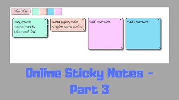 jQuery UI Project: Online Sticky Notes (Part 3)