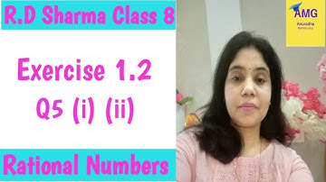Q5(i)(ii)Exercise 1.2 R.D. Sharma Class 8 Maths ll chapter 1 ll Rational Numbers