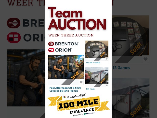 The Brenton and Orion team takes on Child Cancer Research Funding.