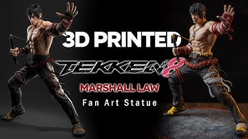Marshall Law Tekken 8 3d Printed Fan Art Statue