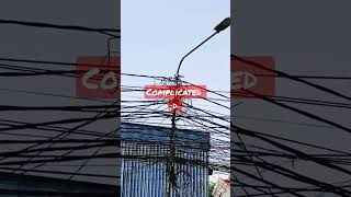 Complicated cable installation #complicated #infrastructure #installation #bad #poor #cable