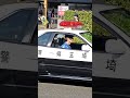 なかなか見ないGT-R R34型パトカー🚨🚔、感謝のマイクパフォーマンス🎤👮‍♂👮