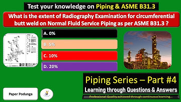 Process Piping Series Part # 4 ‖ Piping Interview Questions ‖ Paper Podunga