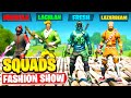 I hosted a SQUADS Fashion Show in Fortnite... (INSANE COMBOS AND EMOTES)