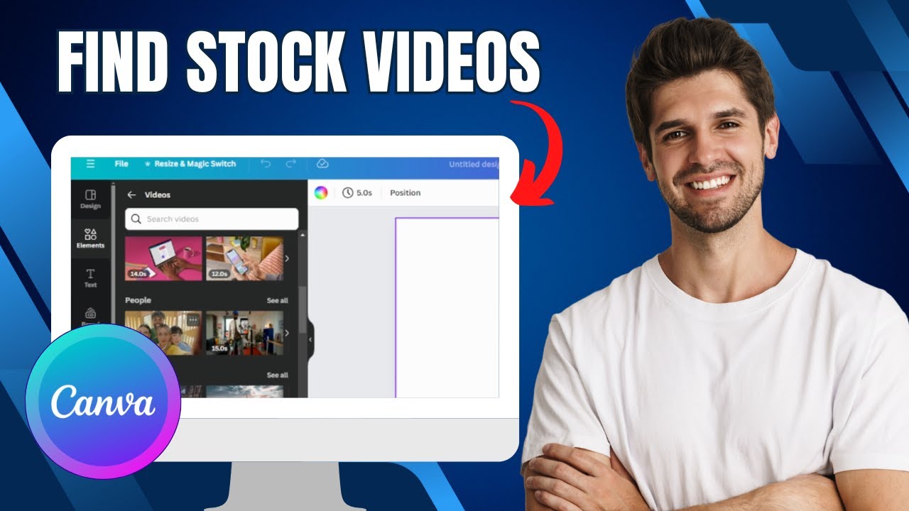 How To Find Stock Videos on Canva | Easy Tutorial