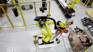 Turnkey Overhead 7th Axis Machine Loading System | RōBEX