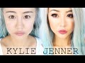 Asian Kylie Jenner Makeup Transformation Tutorial For Hooded & Asian Eyes ♥ Blue Hair Look ♥ Wengie