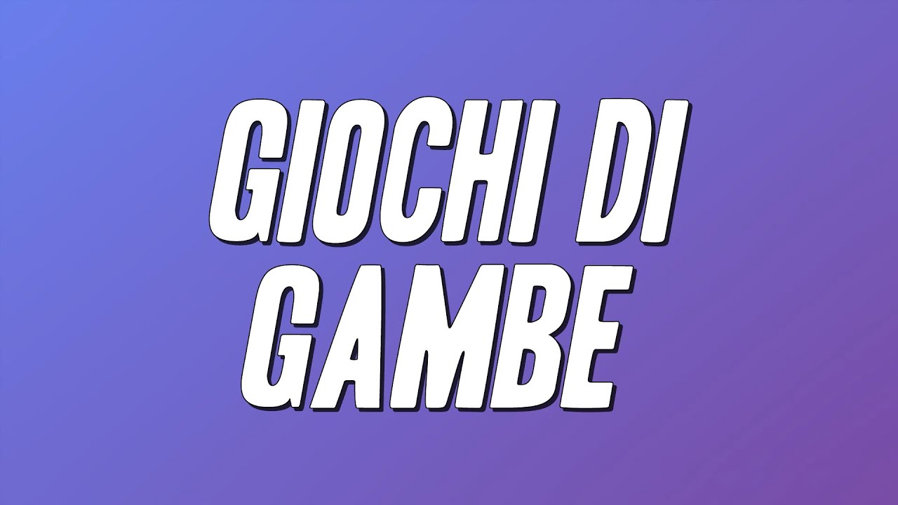 Watch Giorgio Poi  - giochi di gambe (Testo) on YouTube