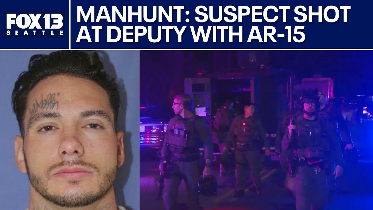 Manhunt for suspect who shot at WA deputy with AR15 - YouTube