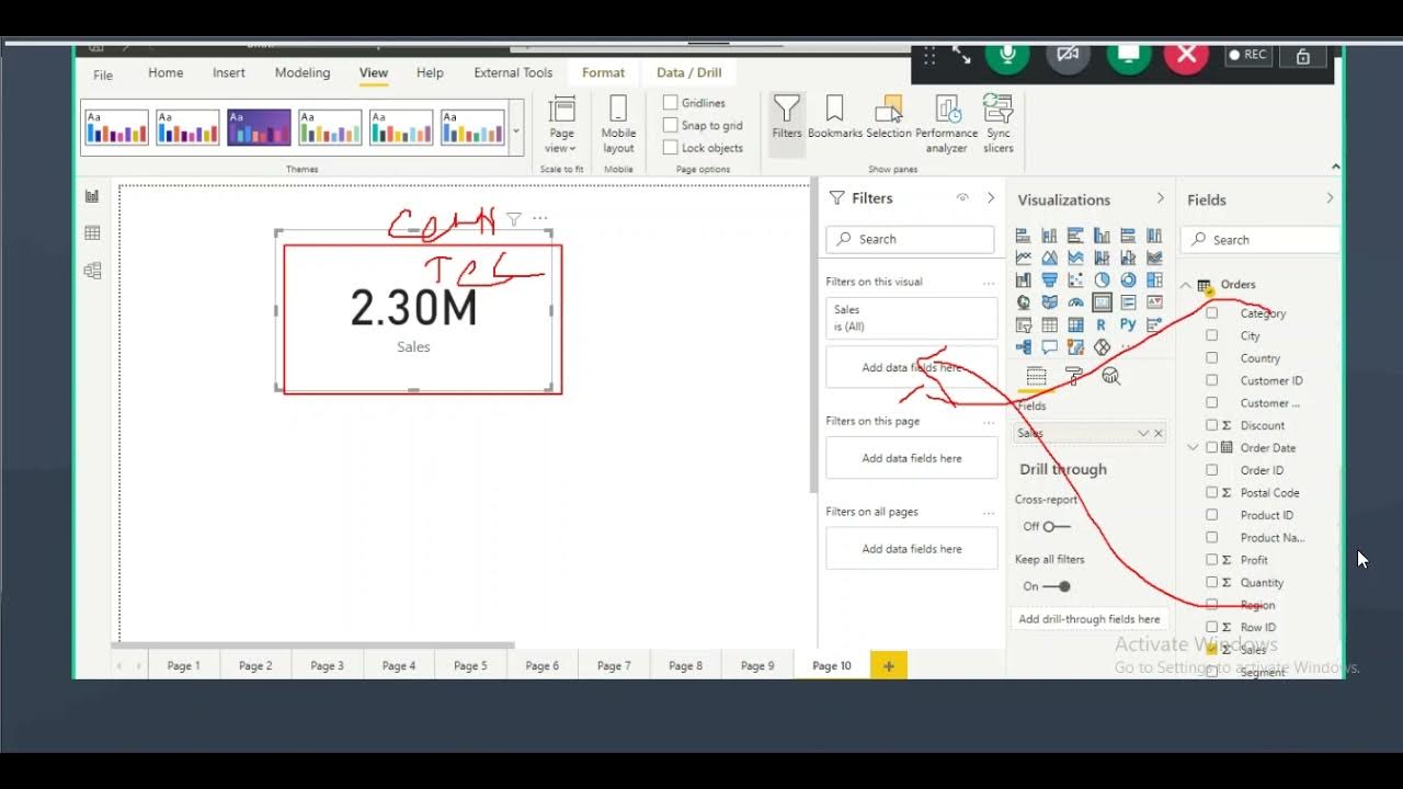 09 filters on view Power BI Power View Training Part 9 Power View