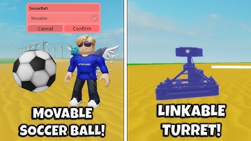 NEW UPDATE in PIGGY: BUILD MODE! (MOVABLE Soccer Ball & LINKABLE Turret!)