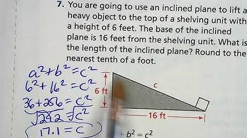 Lesson 7.3 PART 1 Apply the Pythagorean Theorem to Problems