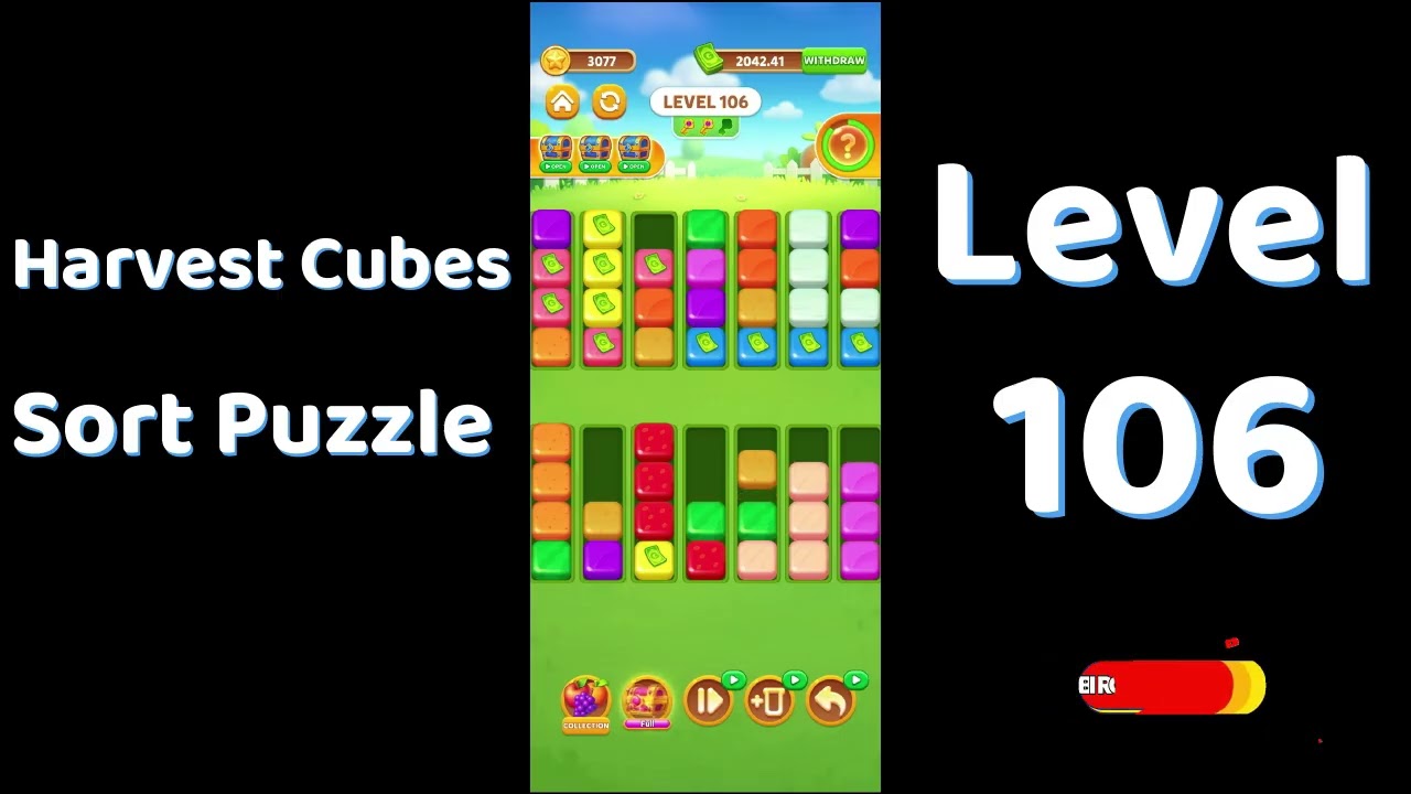 Harvest Cubes Sort Puzzle Level 106 Walkthrough 🌽🧠 | Relaxing Sort Game | Go Answer